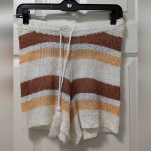 NWT L*space oasis shorts in brick stripe Size Small S Cover up Beach Knit